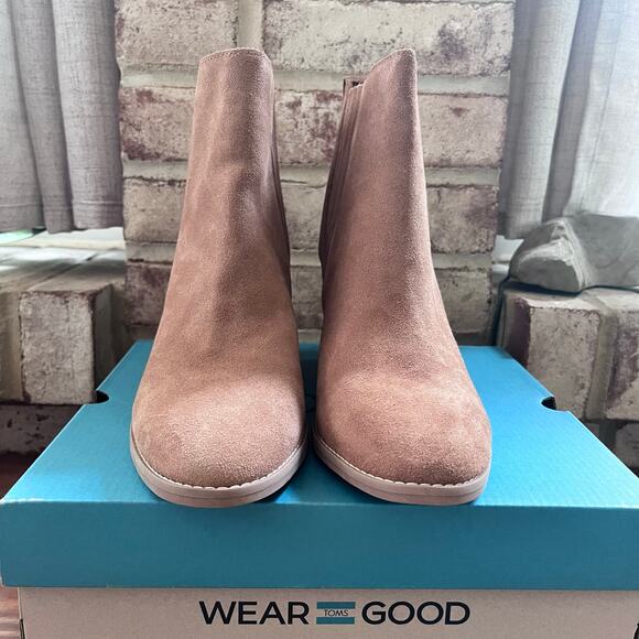 NWB: TOMS Noa Ankle Boot Brown Sugar Suede 8.5 - Picture 6 of 10